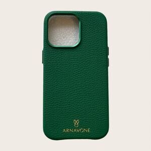 NEW ARNAVONE women's luxury leather phone case for iphone 13 pro in emerald gree
